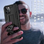 Wholesale Military Grade Armor Protection Stand Magnetic Feature Case for iPhone 12 Pro Max 6.7 (Black)